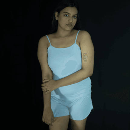 Pure Cotton Sleepwear Set – Light Blue