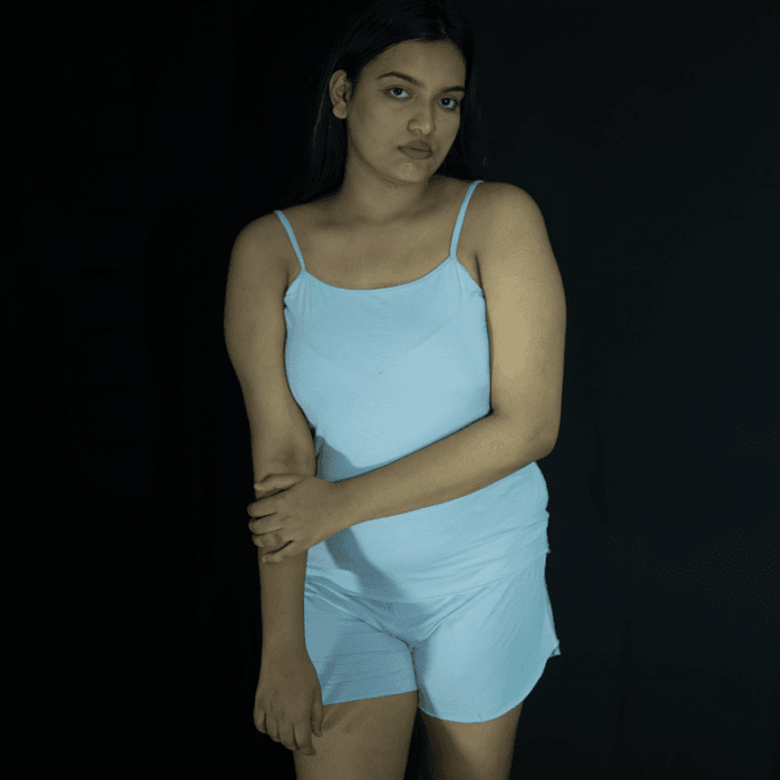 Pure Cotton Sleepwear Set – Light Blue - Image 1