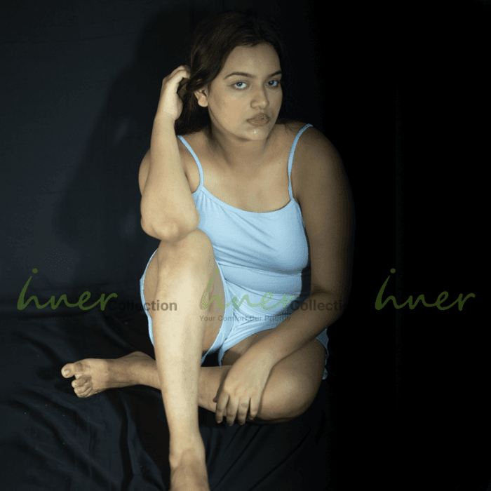 Pure Cotton Sleepwear Set – Light Blue - Image 2