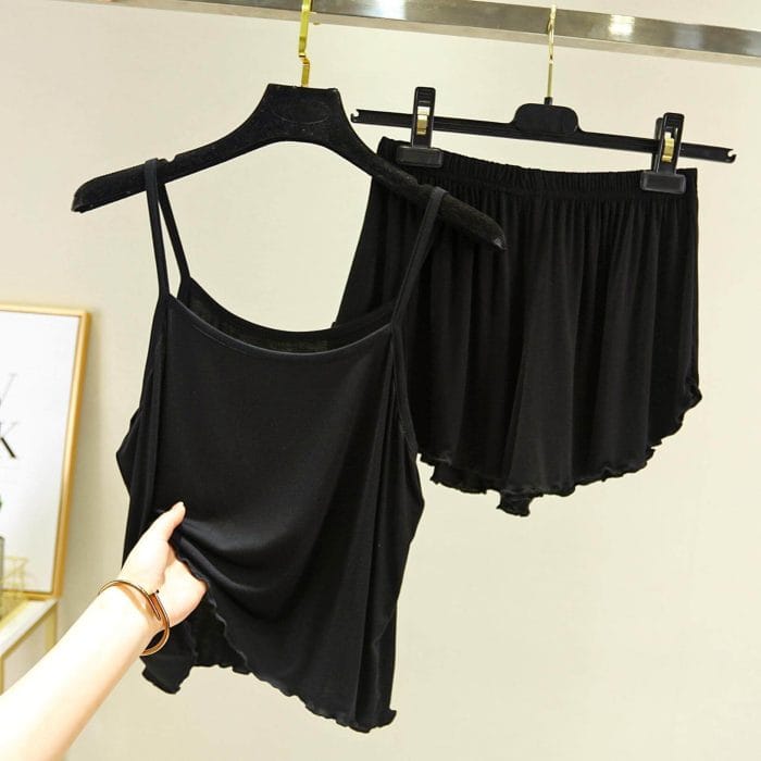Pure Cotton Sleep Wear Set Black - Image 2