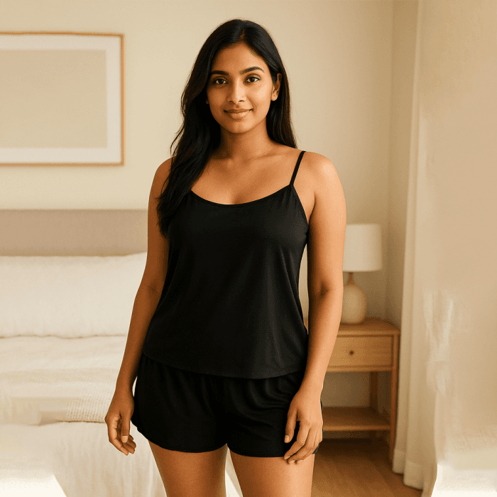 Pure Cotton Sleep Wear Set Black - Image 1