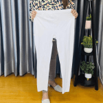Solid Color Cotton Full Length Leggings - Image 8