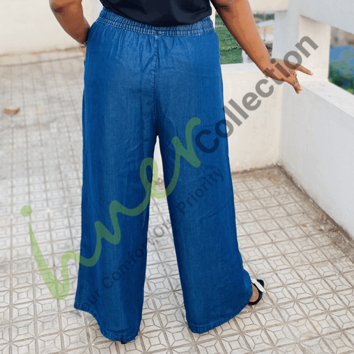 Ladies Denim Non Stretchable Plazoo-indigo - Image 3