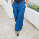 Ladies Denim Non Stretchable Plazoo-indigo