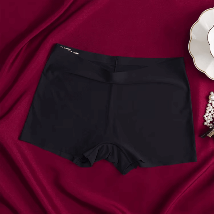 Seamless Women Ice Silk Mid Waist Breathable Boxer Shorts - Image 9