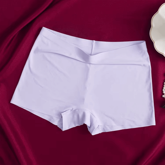 Seamless Women Ice Silk Mid Waist Breathable Boxer Shorts - Image 5